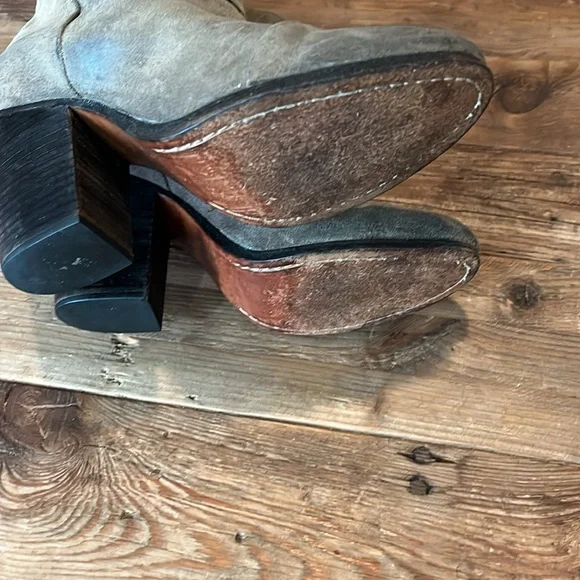 Rag & Bone Newbury Distressed Olive Green Suede Ankle Boot - Picture 5 of 8